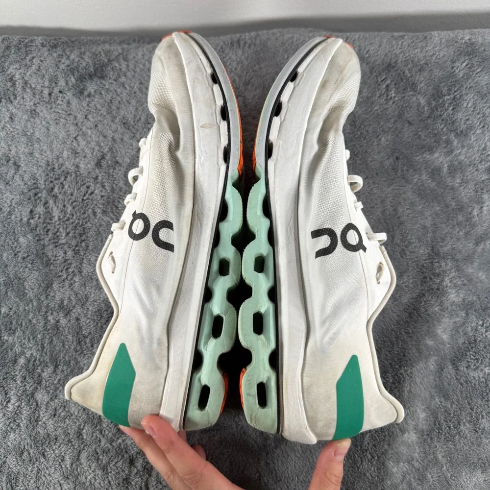 On Running Cloudboom Echo Shoes Mens 9 White Green Helion CloudTec Sneaker
